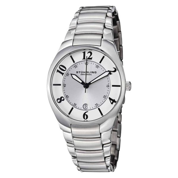 ectq21133_g211_0 jpg - Relógio Regalia 112G 40mm com Mostrador Branco e Pulseira de Aço Inoxidável Prateado da Stuhrling.