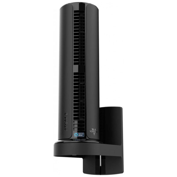 ectq24t7589b0b_0 jpg - Ventilador de Torre Oscilante com Suporte de Parede e Controle de Voz Alexa, 110V, Vornado ATOM 2W AE, Preto