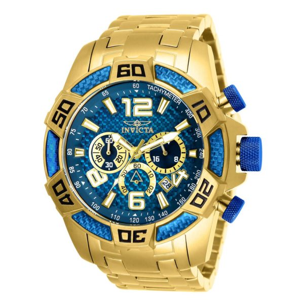 ectq25852_vni_0 jpg - Relógio Masculino Pro Diver SCUBA, Invicta 25852, Dourado e Azul