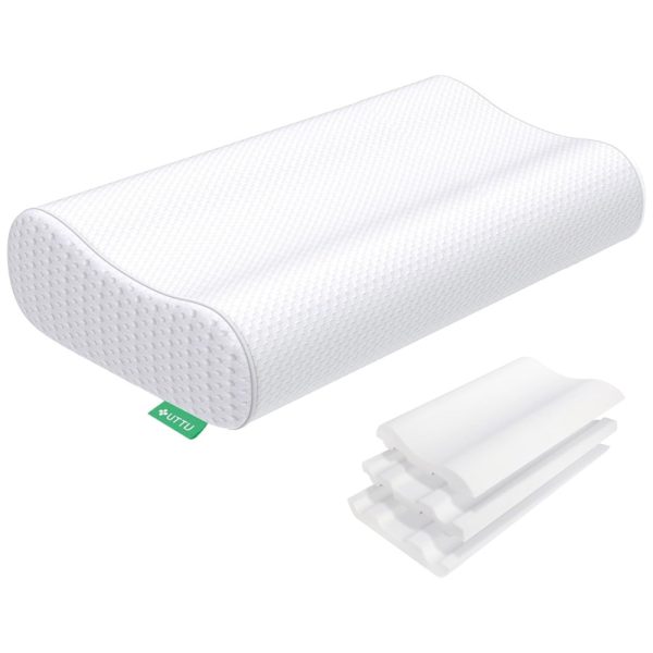 ectq279smjhc0b_0-1 jpg - Travesseiro Ortopédico Cervical para Alívio de Tensão no Pescoço, Tamanho Padrão para Viagem com Capa Removível, UTTU, Branco