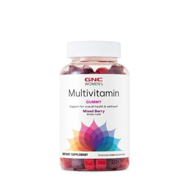 ectq27bncqi10b_0 jpg - GNC Multivitamínico para Mulheres em Gomas, Vitaminas diárias, Sabor de frutas vermelhas mistas, 120 gomas, Suporte completo para a saúde feminina.