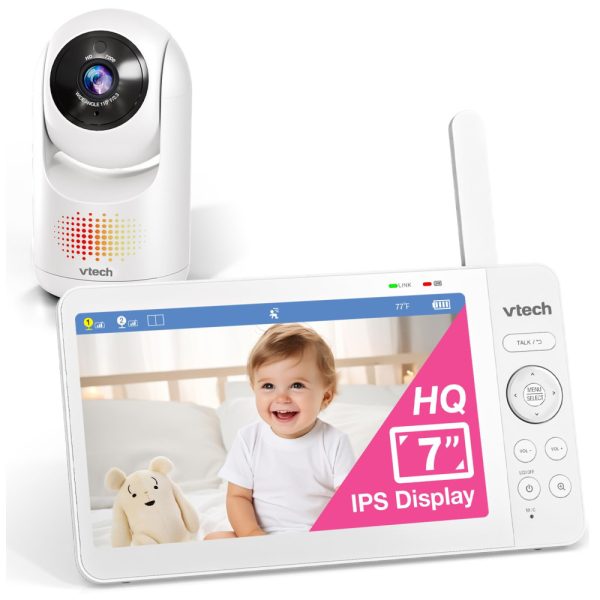 ectq2c3gcmfd0b_0 jpg - Monitor de Bebê Digital com Zoom Panorâmico e Inclinado, Bateria de 5000mAh. VTech