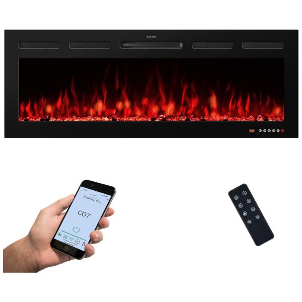 ectq2h8rfrrc0b_0 jpg - Lareira Elétrica de Embutir A45x121L cm com Chamas Multicoloridas, Temporizador 9H, Controle Remoto e Digital, 110V 1500W, VINEMOUNT, Preta