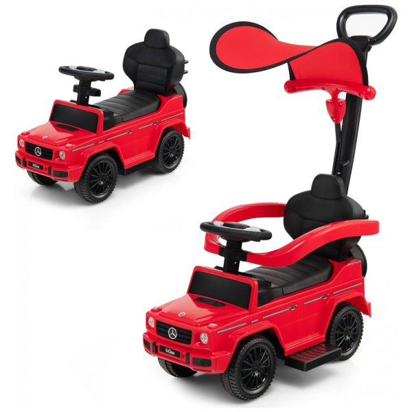 ectq2ldgj57b0b_0 jpg - Carrinho de Passeio Infantil 3 em 1 com Alça, Buzina e Compartimento de Baixo do Assento para Crianças de 1 a 3 Anos, Costzon Mercedes Benz, Vermelho