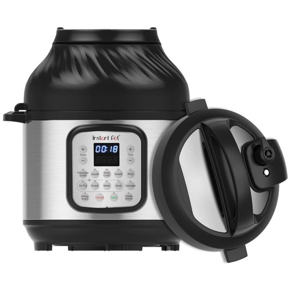 ectq2nxx7g690b_0-2 jpg - Panela de Pressão Elétrica 9 em 1, Capacidade 6L, Aço Inoxidável, 110V, INSTANT POT Duo Crisp, Prateado