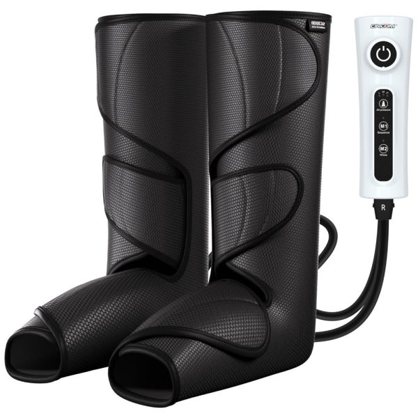 ectq2r4f2kp70b_0 jpg - Massageador Elétrico de Compressão para Pernas e Pés 2 Modos e 3 Intensidades, Bivolt, CINCOM, Cinza