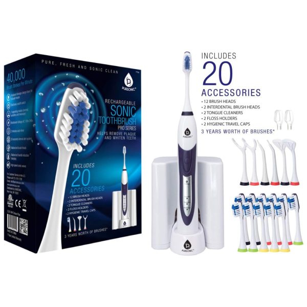 ectq2tmzxmw00b_0 jpg - Escova Dental Elétrica PURSONIC S520 12 Cabeças 3 Modos Branco