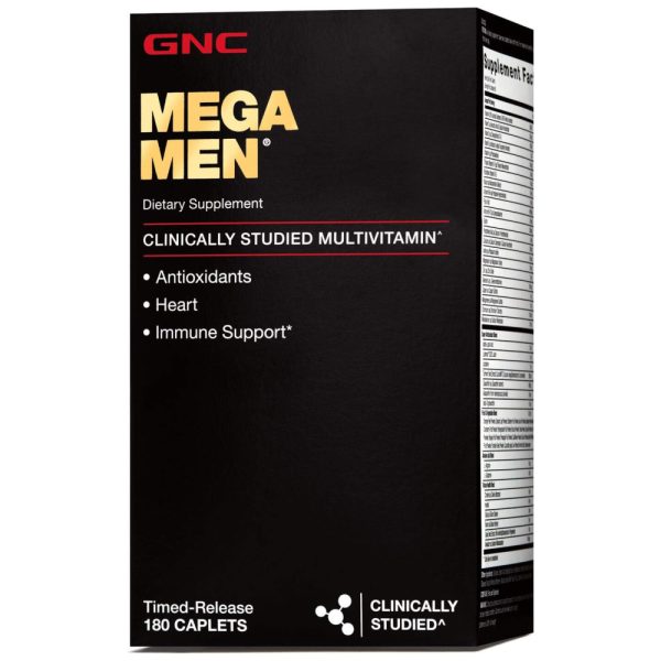 ectq2ump61400b_0 jpg - GNC Mega Men Multivitamin, Suporte à Saúde do Coração e Imunidade, 180 Cápsulas.