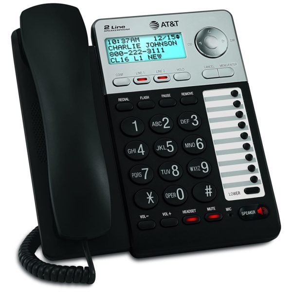 ectq2zkd8p700b_0-1 jpg - Telefone AT T ML17929 Telefone Com Fio de 2 Linhas, Preto