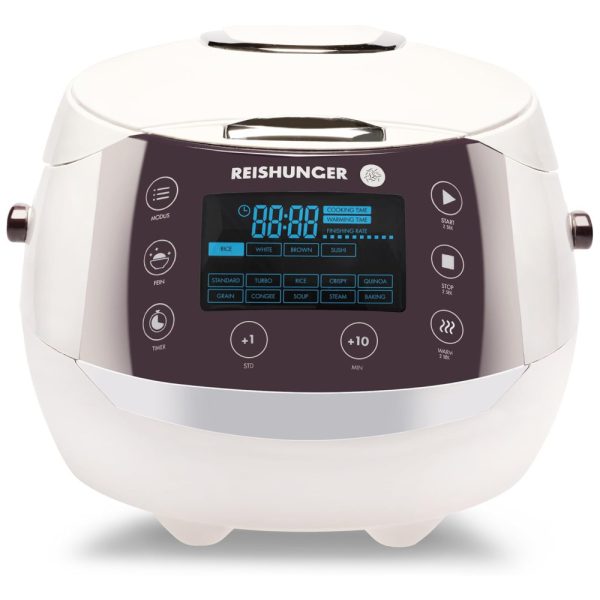 ectq2zmgb7g70b_0 jpg - Panela de Arroz Elétrica 1.9L, com 12 Predefinições e Tela LCD, Branca, 110v, REISHUNGER Vit, Branco