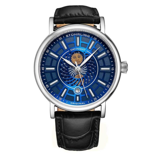 ectq30_998_0-2 jpg - Relógio Masculino Stuhrling Dueto 899 Quartzo 42mm, Preto e Azul