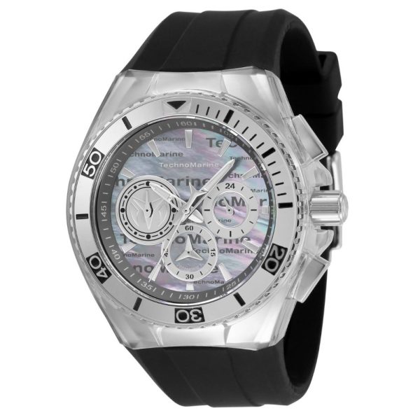 ectq320021_mt_vni_0 jpg - Relógio masculino TechnoMarine Cruise California com mostrador em madrepérola 46,65 mm. Preto TM 120023