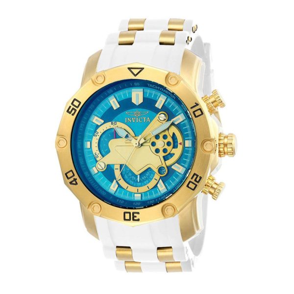 ectq32432_vni_0 jpg - Relógio Masculino Pro SCUBA 50mm. Dourado. Branco 23423