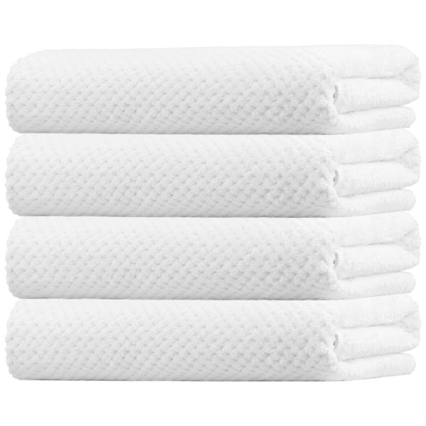 ectq32frtk8d0b_0 jpg - Kit Toalhas de Banho em Microfibra, Absorventes e Secagem Rápida com 4 Peças para Spa, Hotel ou Academia, HOMEXCEL, Branca
