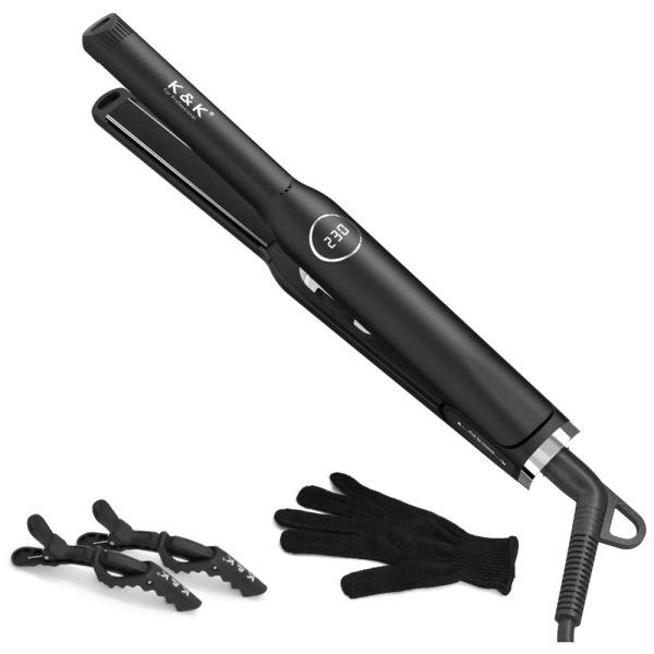 ectq3cp593z80b_0 jpg - Chapinha Prancha de Cabelo Profissional com Temperatura Ajustável e Desligamento Automático, Bivolt, KK, Preto