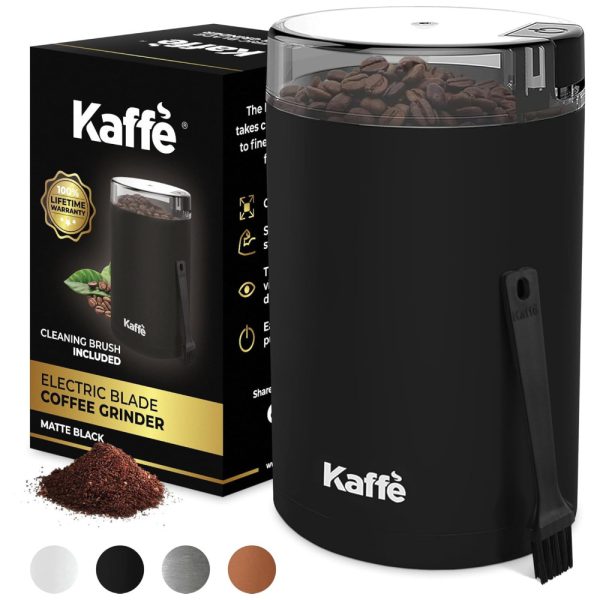 ectq3f424pc90b_0-1 jpg - e Moedor de Café em Grãos 100g de Aço Inoxidável, 110v, KAFFè KFGRINDERS, Preto