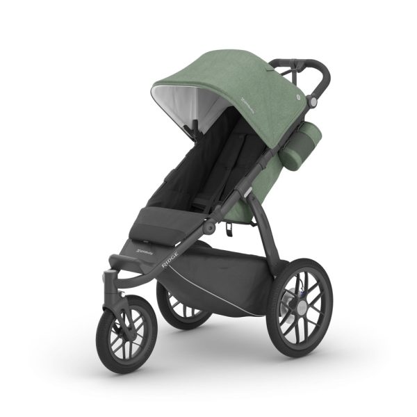 ectq3nmxgbvc0b_0 jpg - Carrinho de Bebê com Pneus Antifuro Ideal para Corridas, Suporte para Garrafa e Freio de Mão, UPPAbaby Ridge, Verde