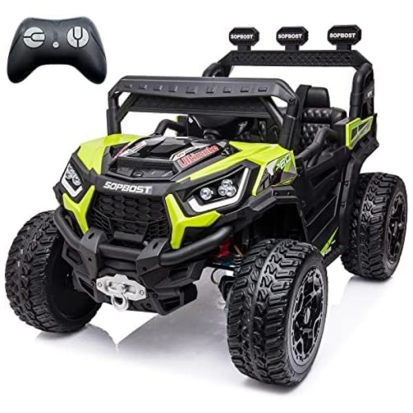 ectq3z9tgv490b_0 jpg - sopbost Carro, Carrinho 4X4 Off Road 2 Assentos, Recarregável com Controle Remoto 2.4G, 12V, Verde