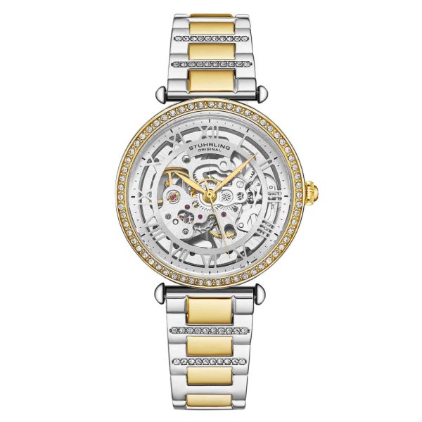 ectq3_3204_0 jpg - Relógio Feminino Stuhrling Si Legacy 4023.3 Automático 38mm, Prata e Dourado