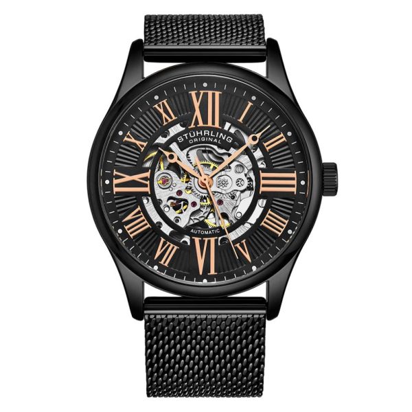 ectq3_m2493_0 jpg - Relógio Masculino Stuhrling Atrium 3942 Automático 42mm, Preto