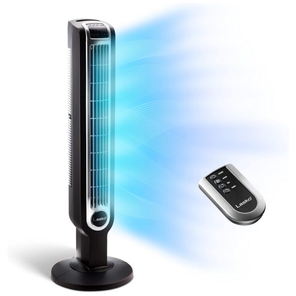 ectq40uh0m200b_0 jpg - Ventilador de Torre 3 Velocidades, com Controle Remoto e Display LED, Silencioso, 110V 36W, LASKO 2511, Preto