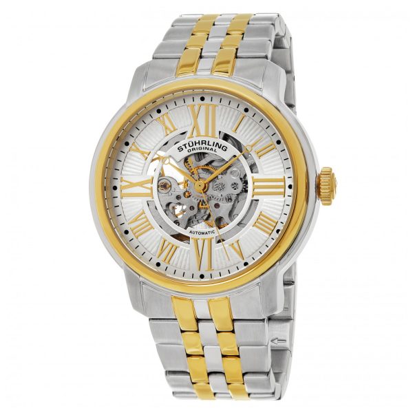 ectq40_218_0 jpg - Relógio Masculino Stuhrling 812.04 Automático 42mm, Prata e Dourado