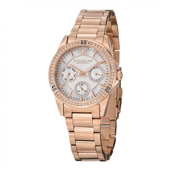 ectq40_419_0 jpg - Relógio Feminino Stuhrling Marina 914 Quartzo 34mm, Ouro Rosa