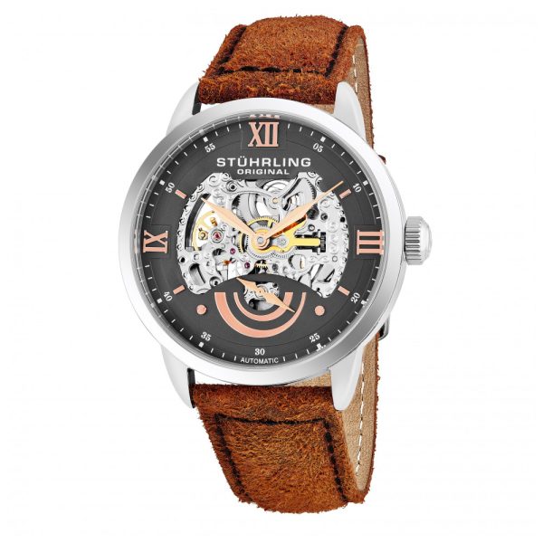 ectq40_b475_0 jpg - Relógio Masculino Stuhrling 574B Automático 44mm, Marrom