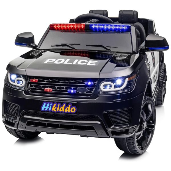 ectq41vb3f4d0b_0 jpg - Carro Elétrico Infantil de Polícia com Controle Remoto, 3 Velocidades, Cintos de Segurança Ajustáveis, Sirenes, Alto Falantes e Luzes Piscantes, 24V, Hikiddo, Preto