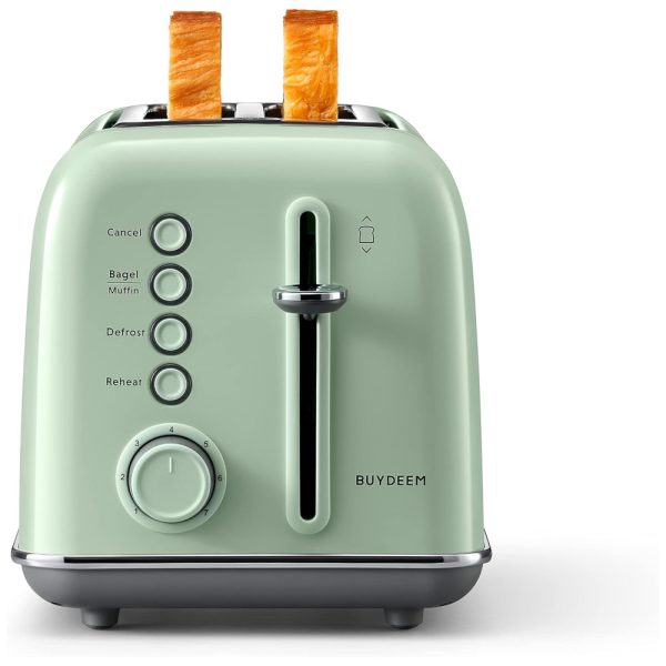 ectq458s2hz80b_0 jpg - DT 620 Torradeira Elétrica de 2 Fatias com 6 Níveis de Tostagem, 110v, BUYDEEM, Verde