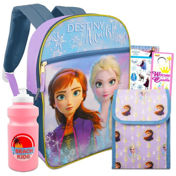 ectq496y1yq70b_0 jpg - Mochila Escolar Infantil 40cm Disney Frozen 2, 3 Peças com Lancheira, Branca