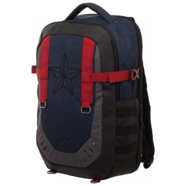 ectq49wzh7d70b_0 jpg - Mochila Escolar Infantil 33cm Marvel Capitão America para Crianças, Azul Escuro