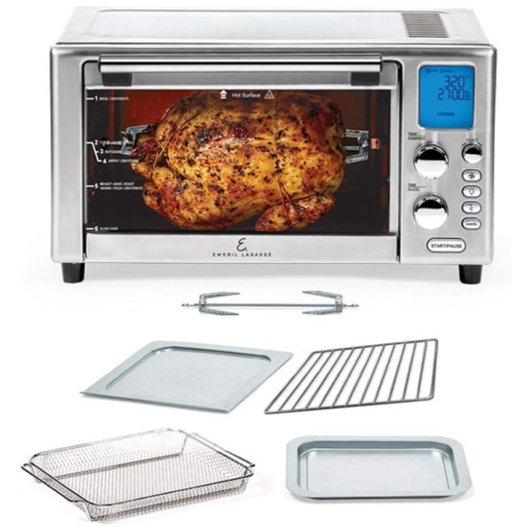 ectq4hymhln70b_0 jpg - Forno Multifuncional, Aço Inoxidável, 1500W, 110v, EMERIL LAGASSE Power AirFryer 360, Prateado