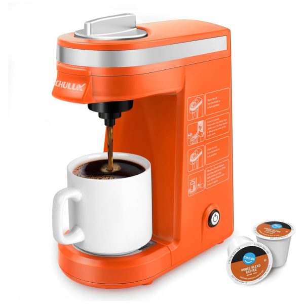 ectq4le0ou610b_0-1 jpg - Cafeteira Elétrica Expresso Manual 350mL, 800W, 110v, CHULUX QF CM811, Laranja