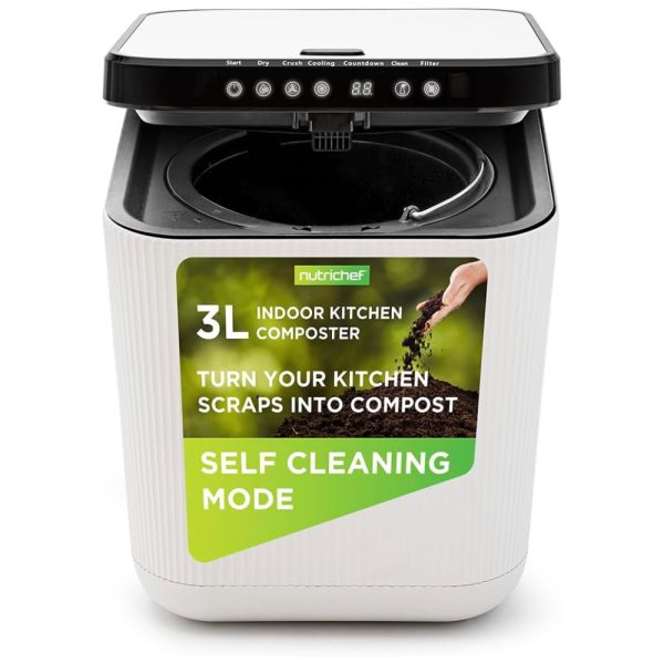 ectq4q71lsrc0b_0-1 jpg - Composteira Elétrica de Cozinha 3L para Ambiente Interno com Funções de Secagem, Trituração e Resfriamento, 110V, Nutrichef, Branca
