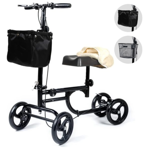 ectq4wls5n380b_0 jpg - Andador de joelho Scooter de recuperação de tornozelo e pé lesionado Andador de joelho dobrável leve para adultos Caddy de mobilidade com rodas para lesões ortopédicas, BODYMED