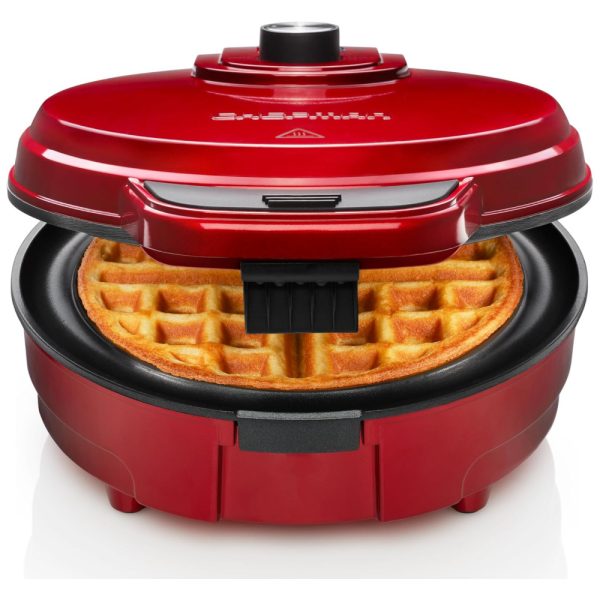 ectq4zlsqkp70b_0 jpg - Máquina de Waffle Anti Overflow, 4 Unidades, 110v, CHEFMAN , Vermelho