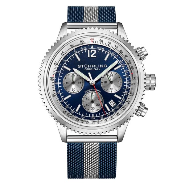 ectq4_5104_0 jpg - Relógio Masculino Stuhrling Monaco 4015 Quartzo 44mm, Azul