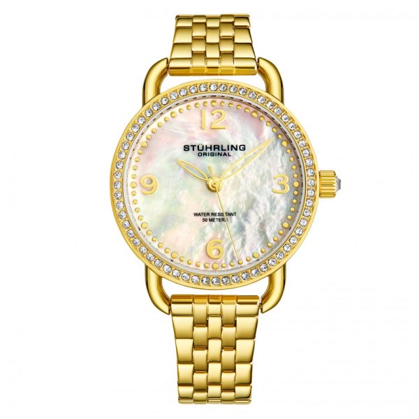 ectq4_5593_0 jpg - Relógio Feminino Stuhrling Pearl Symphony 3955 Quartzo 38mm, Dourado