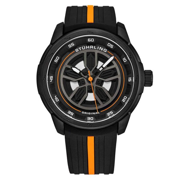 ectq50_489_0 jpg - Relógio Masculino Stuhrling 984 Quartzo 44mm, Preto e Laranja