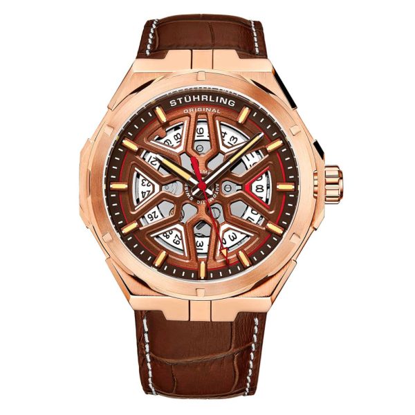 ectq50_973_0 jpg - Relógio Masculino Stuhrling Gio 379 Automático 41mm, Marrom