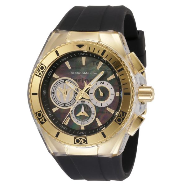 ectq520021_mt_vni_0 jpg - Relógio masculino TechnoMarine Cruise California com mostrador em madrepérola 46,65 mm. Preto TM 120025