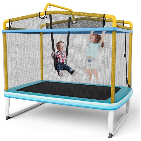 ectq5f4wj7qb0b_0 jpg - Trampolim GYMAX para crianças, 75 trampolins recreativos aprovados pela ASTM com balanço, rede de barra horizontal, mini trampolim retangular para bebês, interior, exterior, amarelo