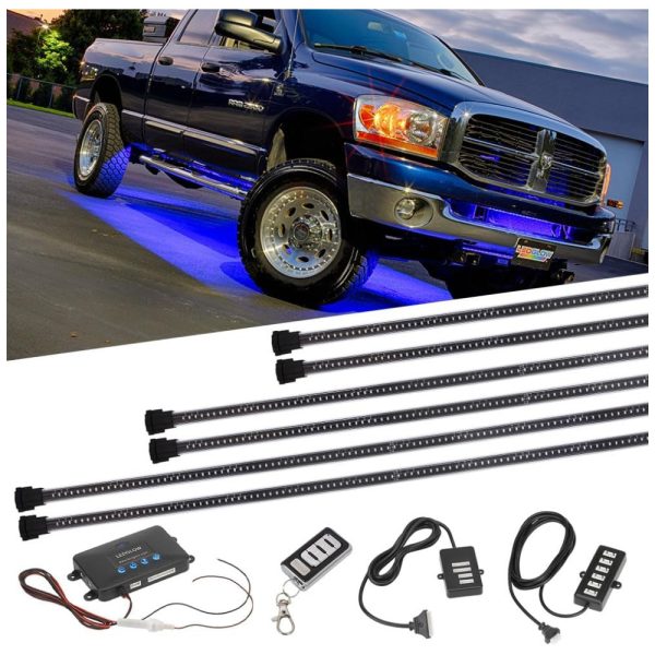 ectq5lb7qwv60b_0-1 jpg - Luz LED Automotiva Decorativa Interna Externa à Prova Dágua Controle Remoto 18 Cores, LEDGLOW, Azul