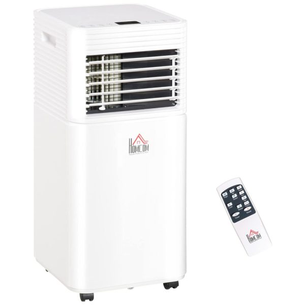 ectq5q8tfyz80b_0 jpg - Ar Condicionado Portátil 10.000 BTU com Desumidificador, Ventilação e controle Remoto, HOMCOM, Branco