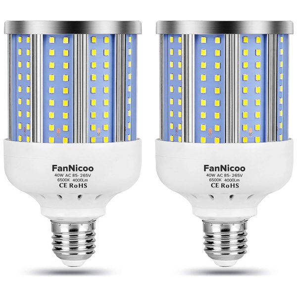 ectq5v8bqm180b_0-1 jpg - Lâmpada LED 280W 4000 Lumens 6500K Branca com Base E26, E27, 2 Unidades, FANNICOO, Branco