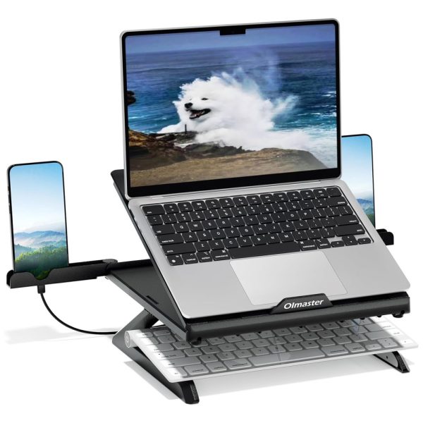 ectq5zxnhy180b_0 jpg - Suporte Ergonômico Laptop Dobrável Ajustável 23, 40Cm, OIMASTER, Preto
