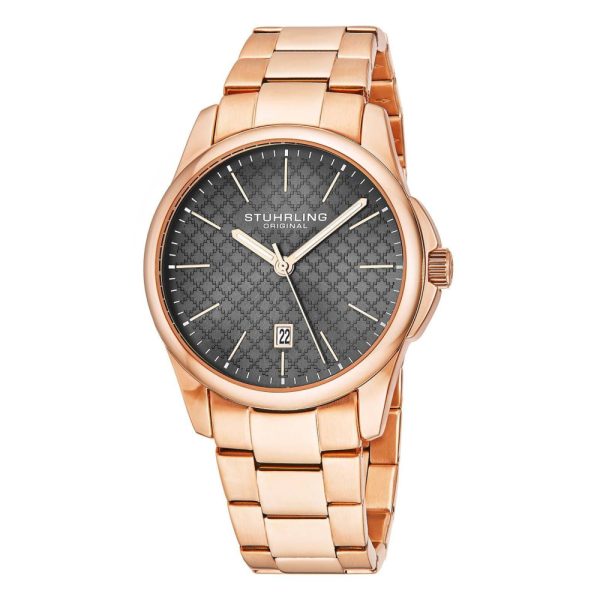 ectq5_0793_0 jpg - Relógio Masculino Stuhrling Argyle 3970 Quartzo 42mm, Rose Gold