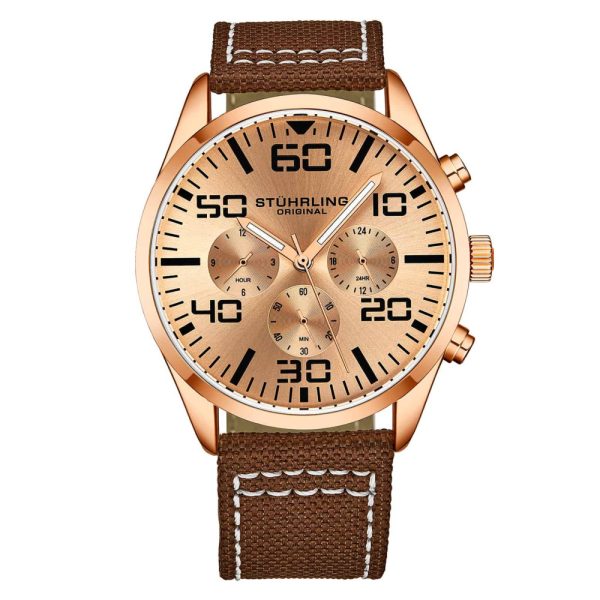 ectq5_1004_0 jpg - Relógio Masculino Stuhrling Aviador 4001 Quartzo 42mm, Marrom