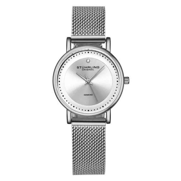 ectq5_5004_0 jpg - Relógio Feminino Stuhrling Lady Casatorra Elite 4005 Quartzo 29mm, Prata